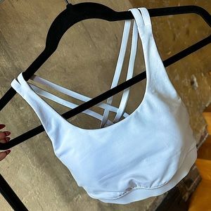 White Lululemon Sports Bra, Size 4